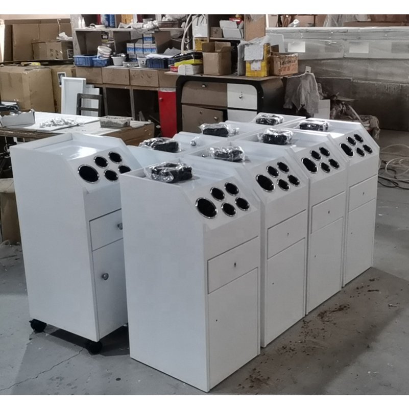Modern 2 tier tool trolley rolling spa white beauty hair salon equipment trolley Factory Hair Salon Trolley For Sale