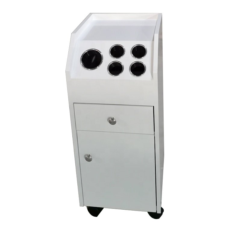 Modern 2 tier tool trolley rolling spa white beauty hair salon equipment trolley Factory Hair Salon Trolley For Sale