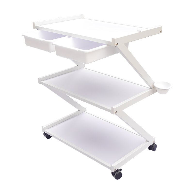 Beauty storage trolley on wheels beauty salon