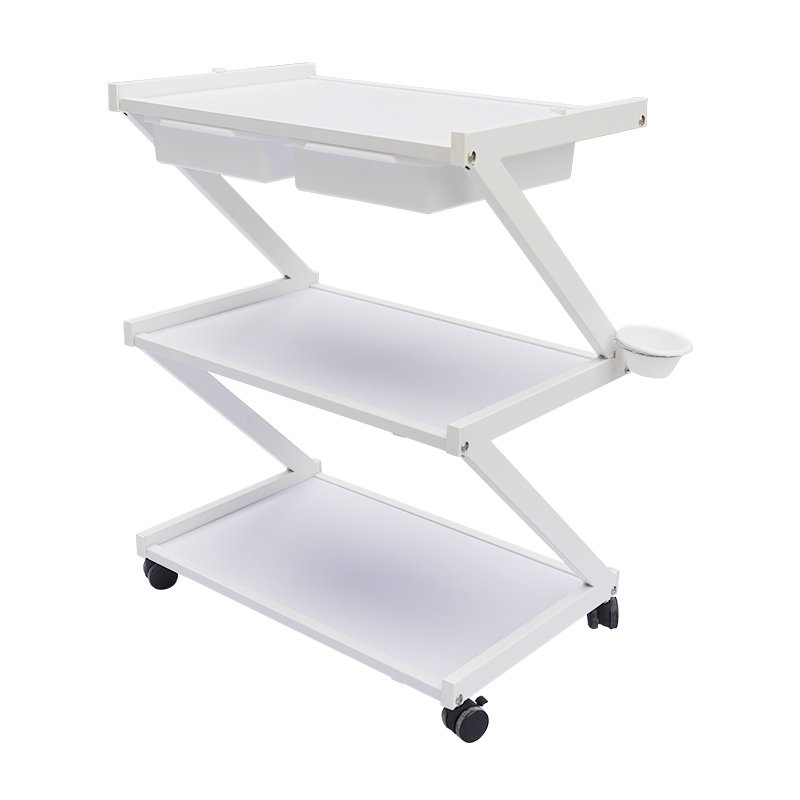 Beauty storage trolley on wheels beauty salon