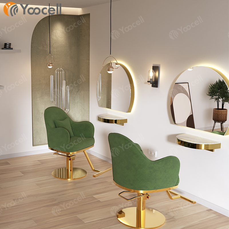 Yoocell olive green barber shop useful comfortable salon chair authentic hairdresser chair hair salon barber chair