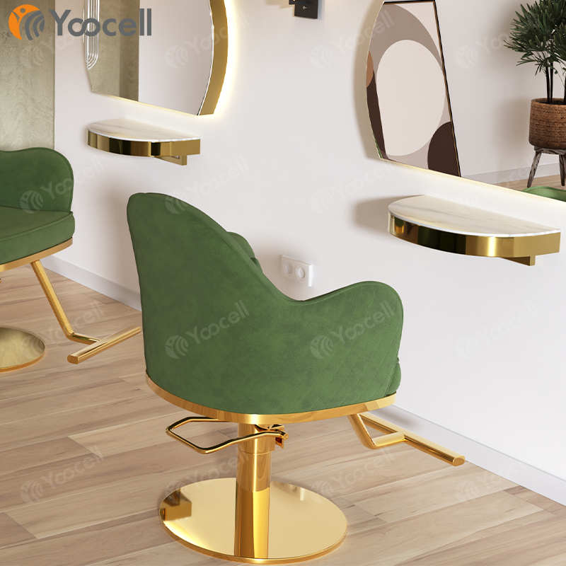 Yoocell olive green barber shop useful comfortable salon chair authentic hairdresser chair hair salon barber chair