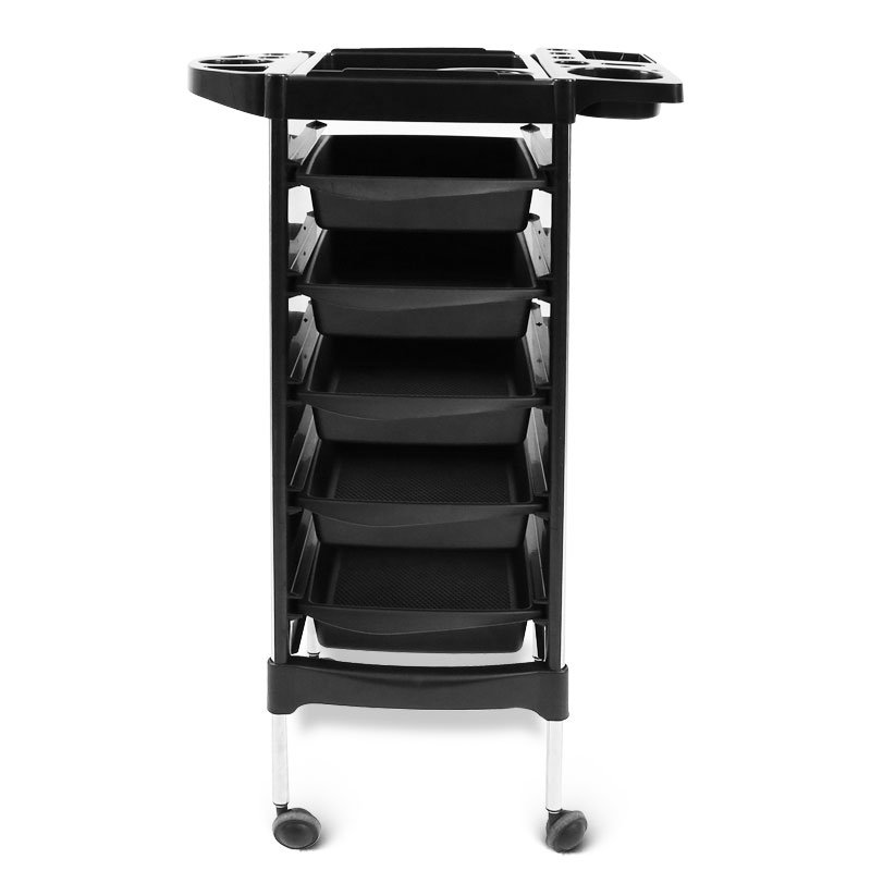 Professionnel salon furniture plastic beauty salon carts barber hairdresser trolley hair salon trolley black