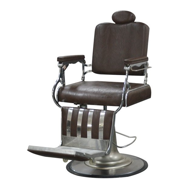 Stylish Barber Chair with Recline Function and Footrest Ideal for Salons