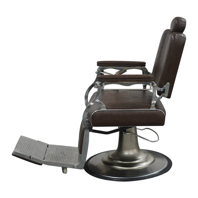 Stylish Barber Chair with Recline Function and Footrest Ideal for Salons