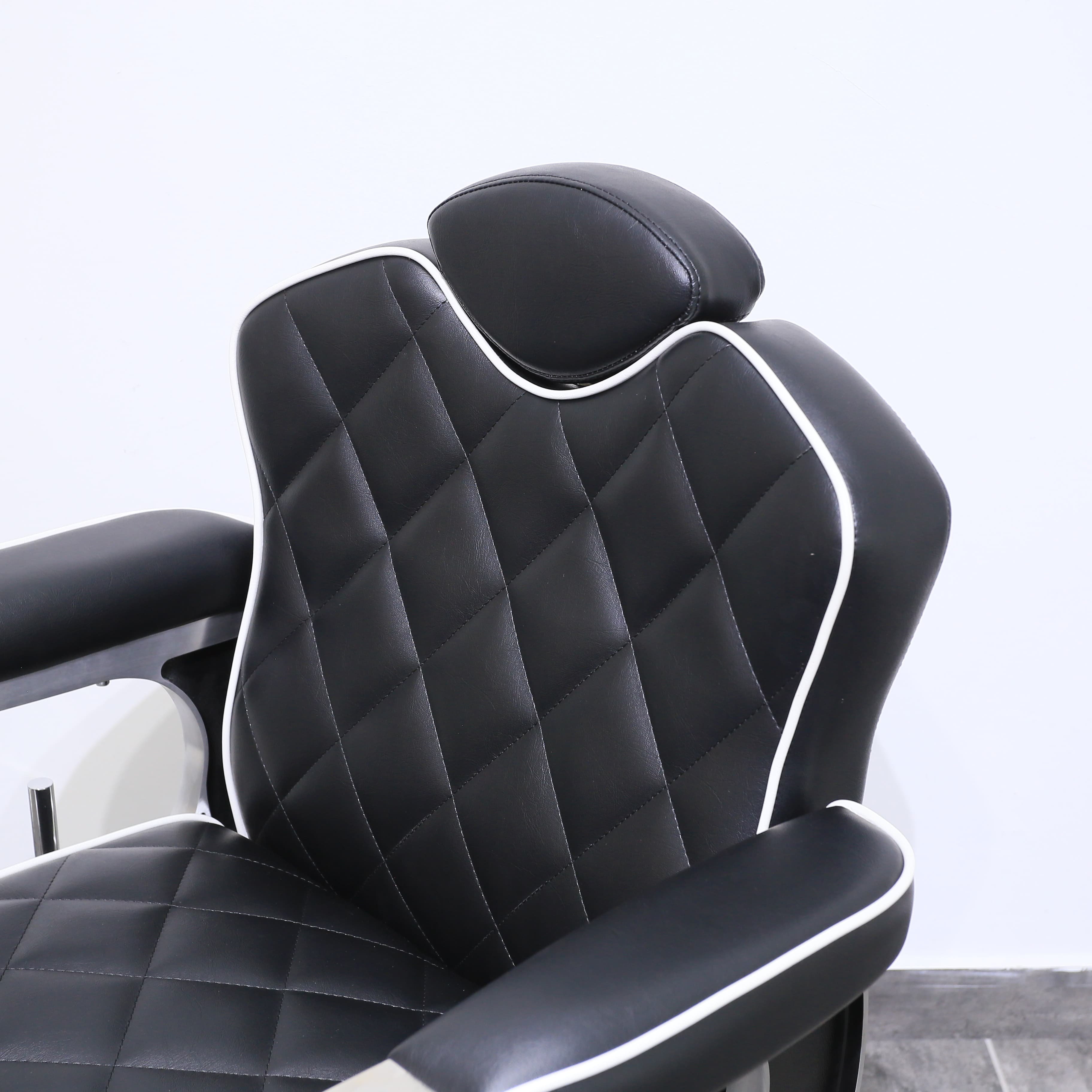 Vintage Heavy Duty Metal Barber Chair All Purpose Hydraulic Recline Salon Beauty Spa Chair Styling Equipment