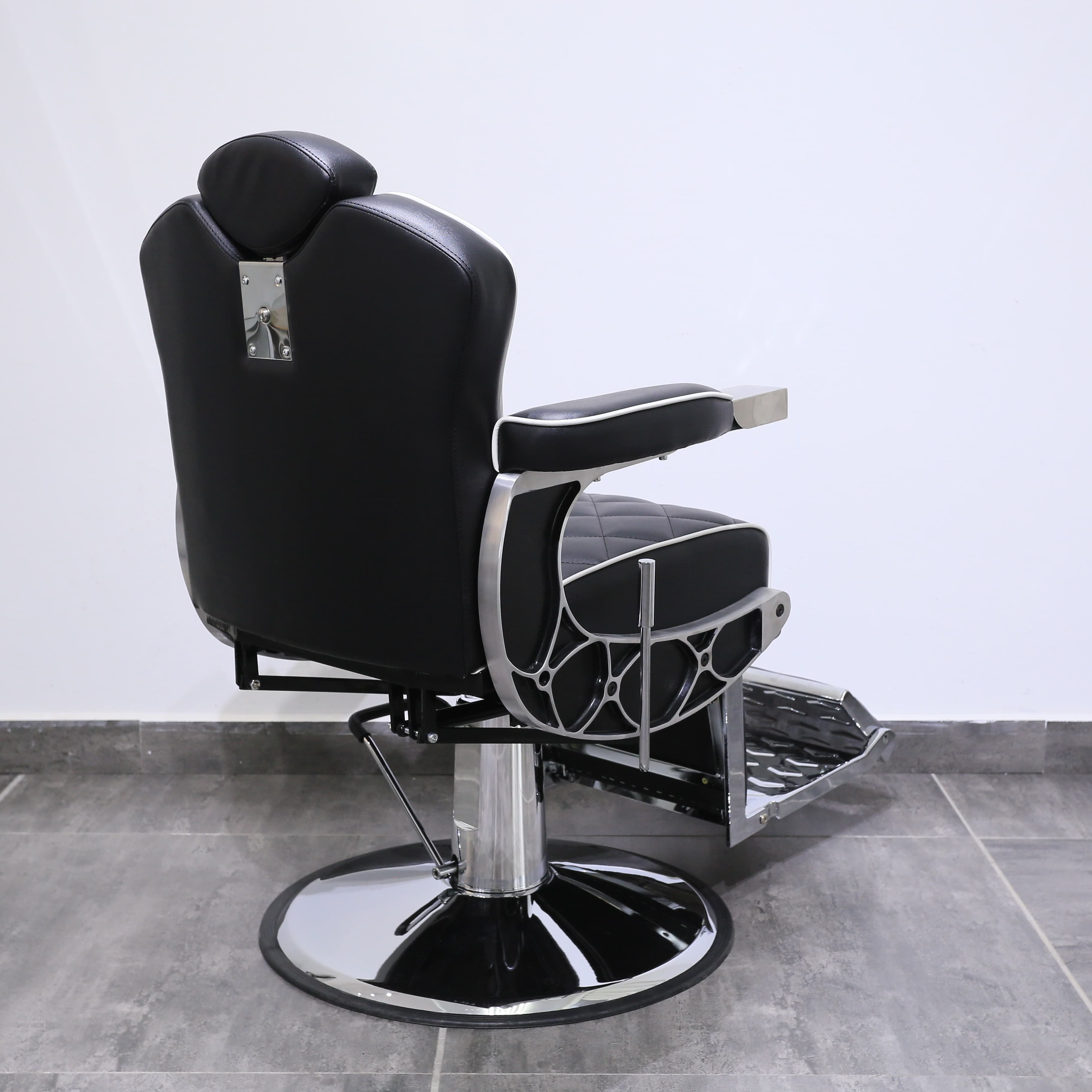 Vintage Heavy Duty Metal Barber Chair All Purpose Hydraulic Recline Salon Beauty Spa Chair Styling Equipment
