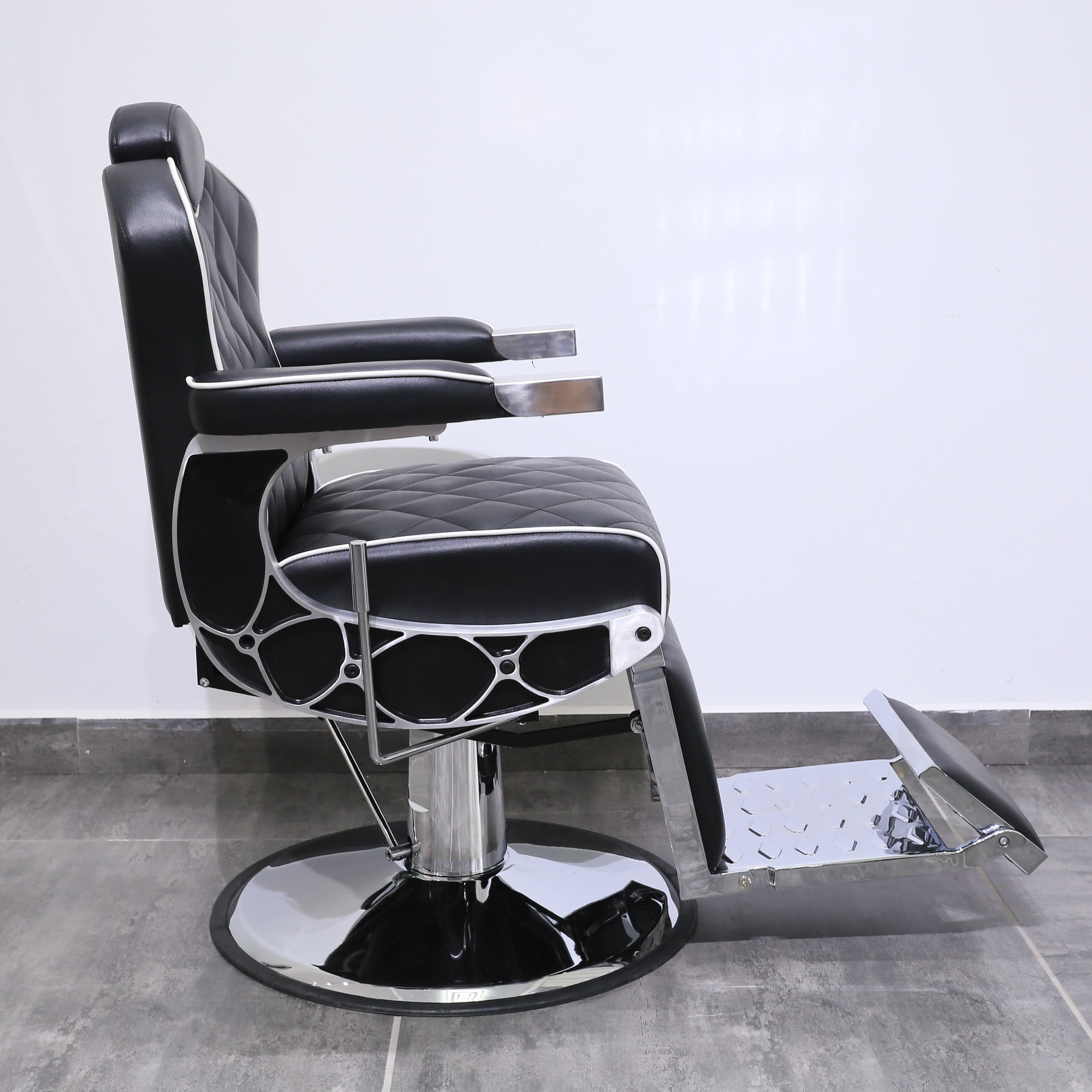 Vintage Heavy Duty Metal Barber Chair All Purpose Hydraulic Recline Salon Beauty Spa Chair Styling Equipment