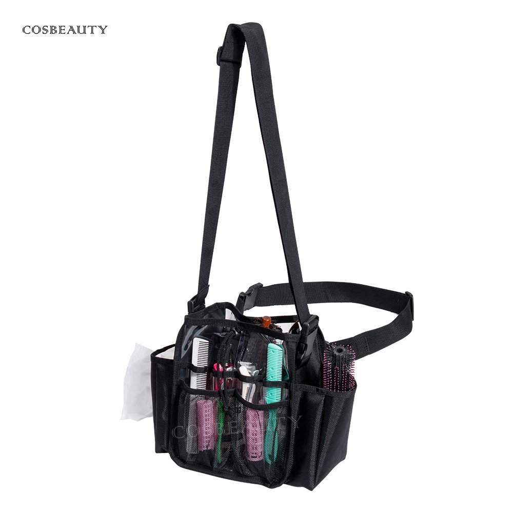 Nholesale custom Portable Hair Stylist Organizer Case Salon Barber Handbag Makeup Cosmetics Hairdresser Tools Waist Barber Bag