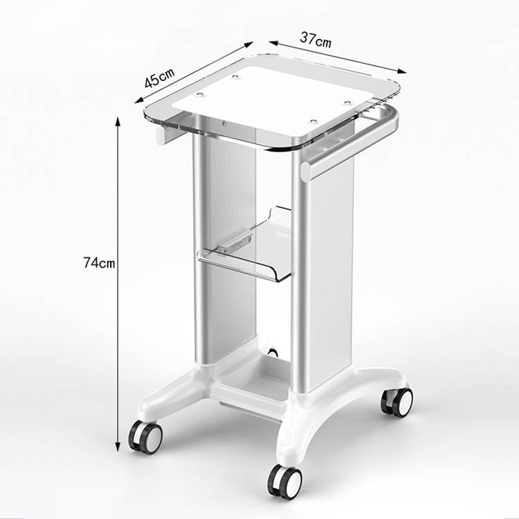 Customization Medical beauty instrument cart aluminium alloy +ABS materials hairdressing cart case machine trolley 4 wheels