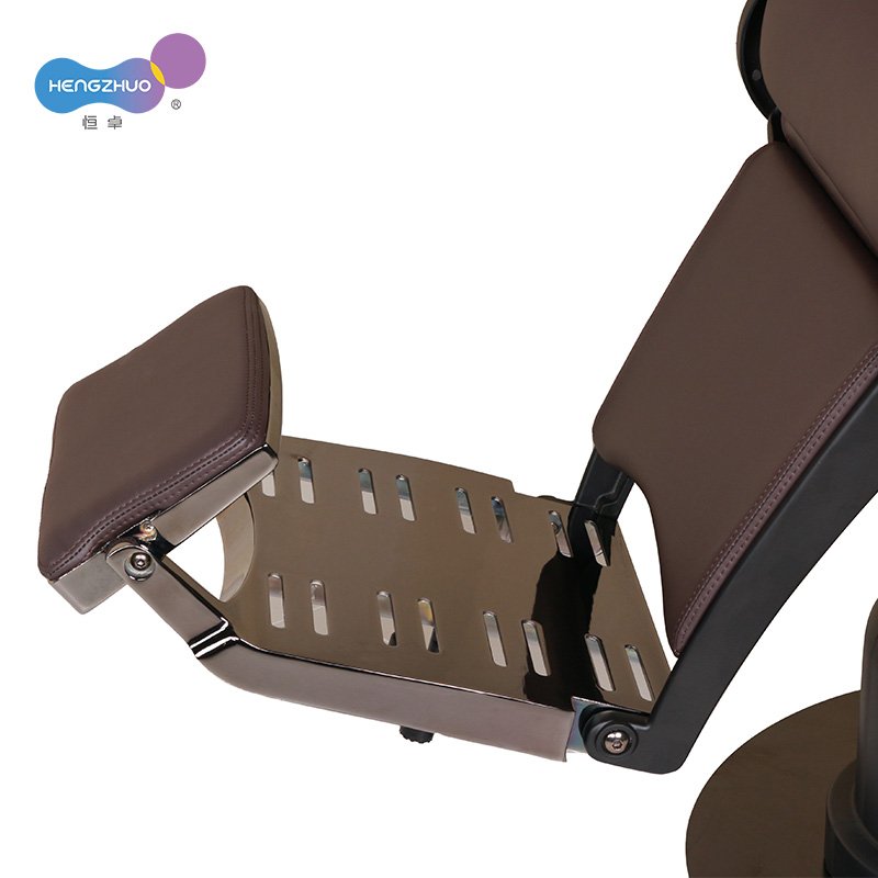 Electric Barber Chair for Beauty Salon and Hair Salon with Stainless Steel Metal Base and USB Port Rotatable Hairdressing Chair