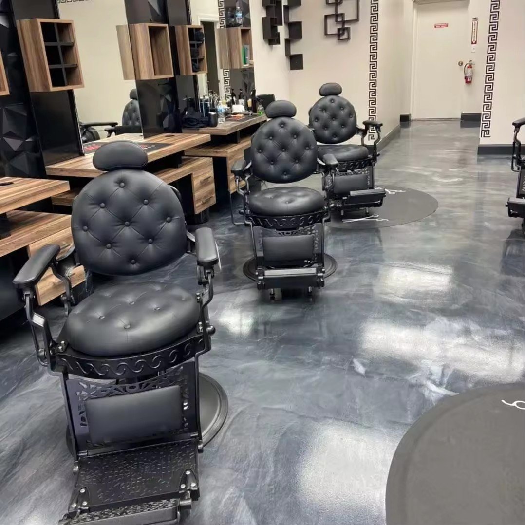 Nordic design beauty hair salon chair barber chair luxury hairdressing equipment heavy duty reclinable vintage barber chairs