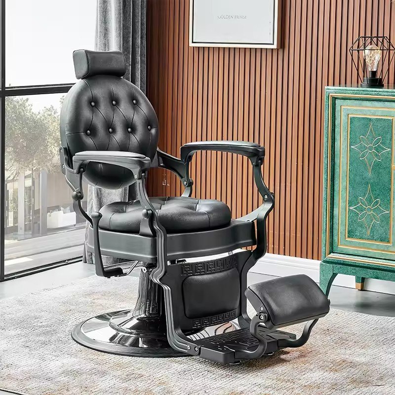 Nordic design beauty hair salon chair barber chair luxury hairdressing equipment heavy duty reclinable vintage barber chairs