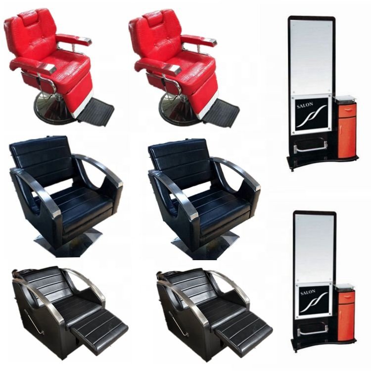 2019 New Hair Salon Cheap Fiber Glass Styling Barber Chair for Hair Cutting