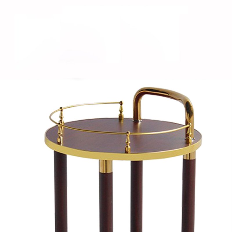 Luxury Wooden Drink Bar Trolley For Hotel Restaurant Weddings Metal Mobile Serving Carts Vintage Mobile Bar Cart