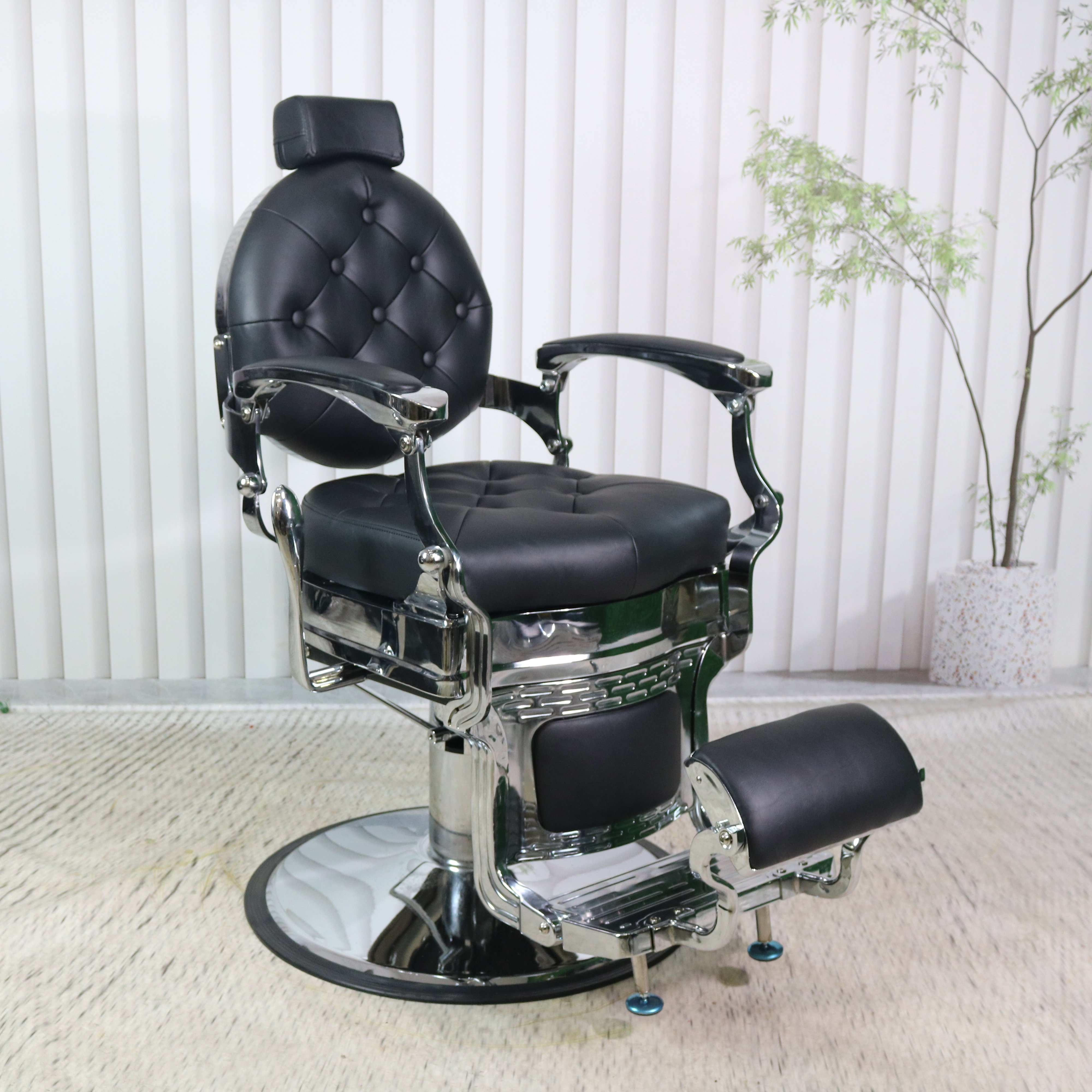 Hot Sale Portable Barber Chair Cheap Metal Hair Cutting Chair for Barber Shops