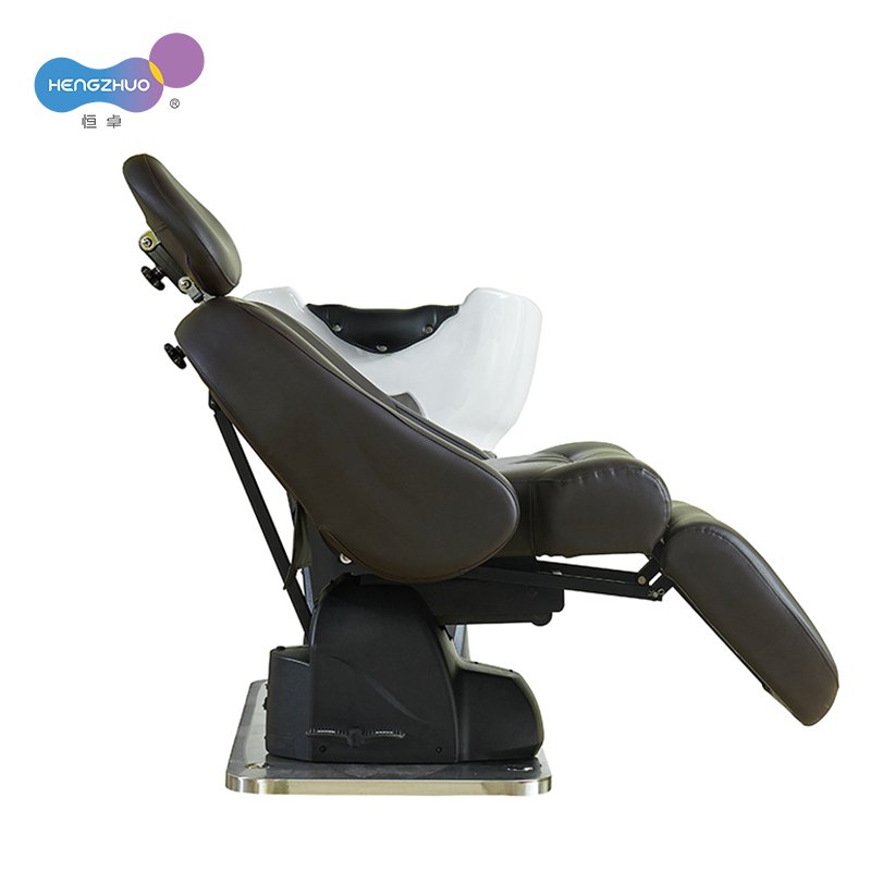90 Degree Rotate Wear Resistant Leather Adjustable Electric 2 In 1 Beauty Shampoo Chair Japanese Head Spa Bed Equipment