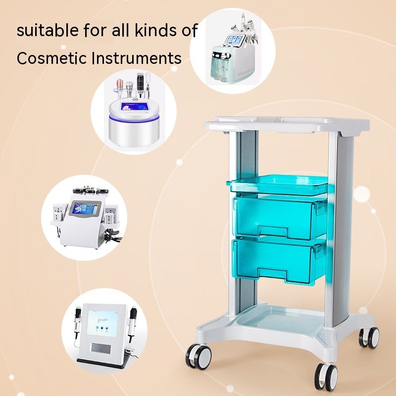 2024 New Beauty Salon Multifunctional Double Drawer Salon Trolley Mobile Beauty Instrument Cart