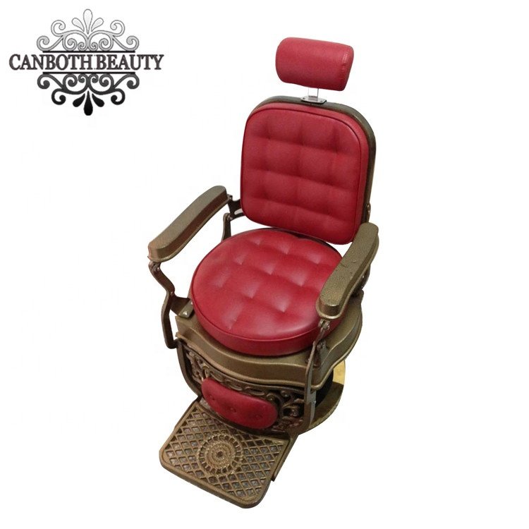 Hair salon classic barber shop chair vintage gold barber chairs