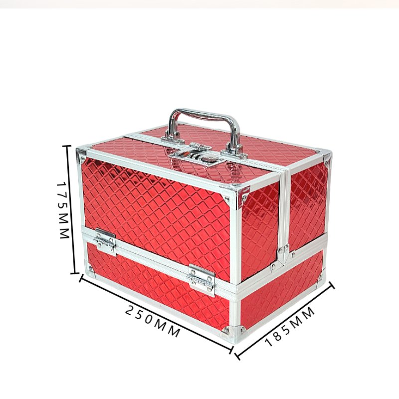 Aluminum Professional Makeup Artist Manicurist Makeup Suitcase Travel Cosmetic Organizer Makeup Case with Combination lock