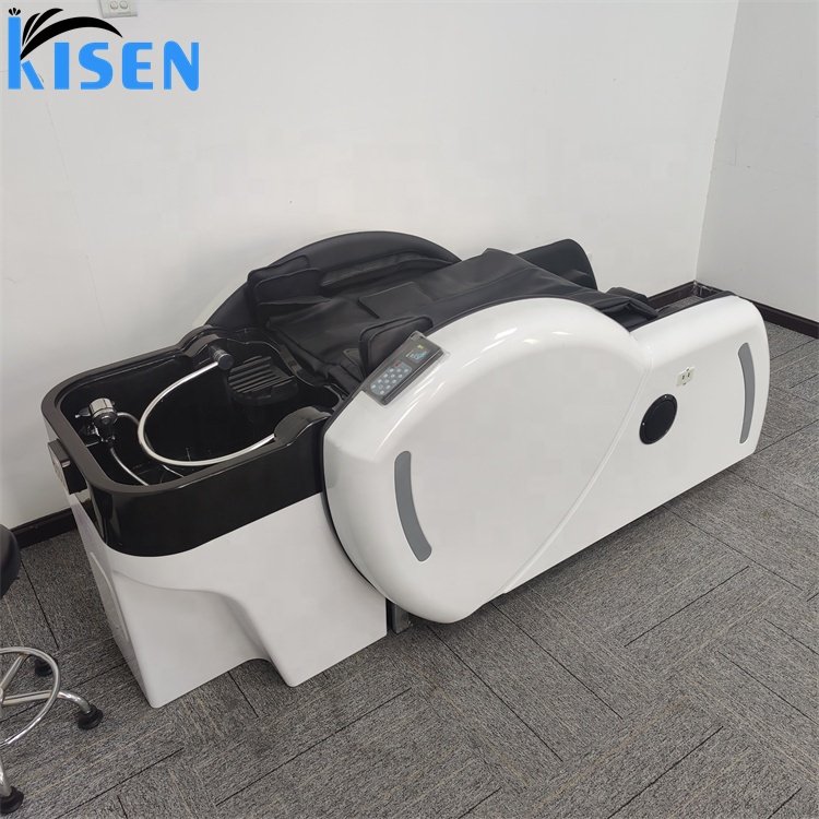 Hot sale new fashion Salon Furniture Shampoo Chair Bed With Massage Function With Ceramic Basin Bowl Head Washing chair