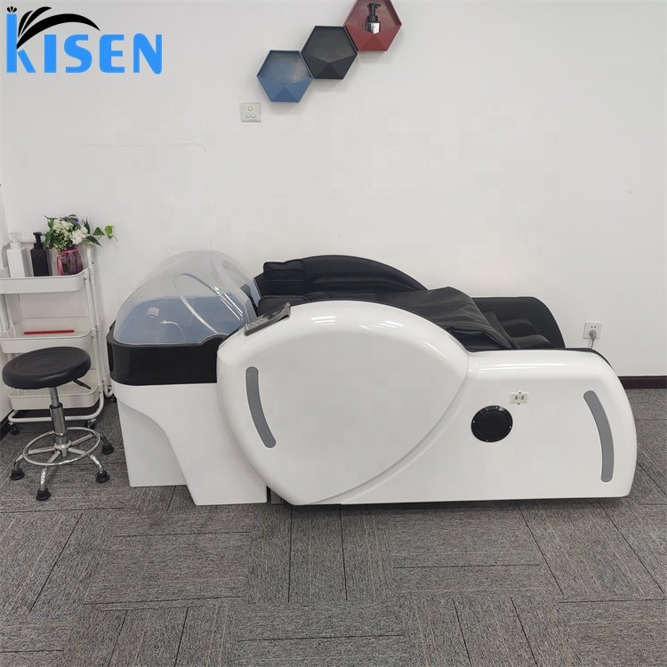 Hot sale new fashion Salon Furniture Shampoo Chair Bed With Massage Function With Ceramic Basin Bowl Head Washing chair