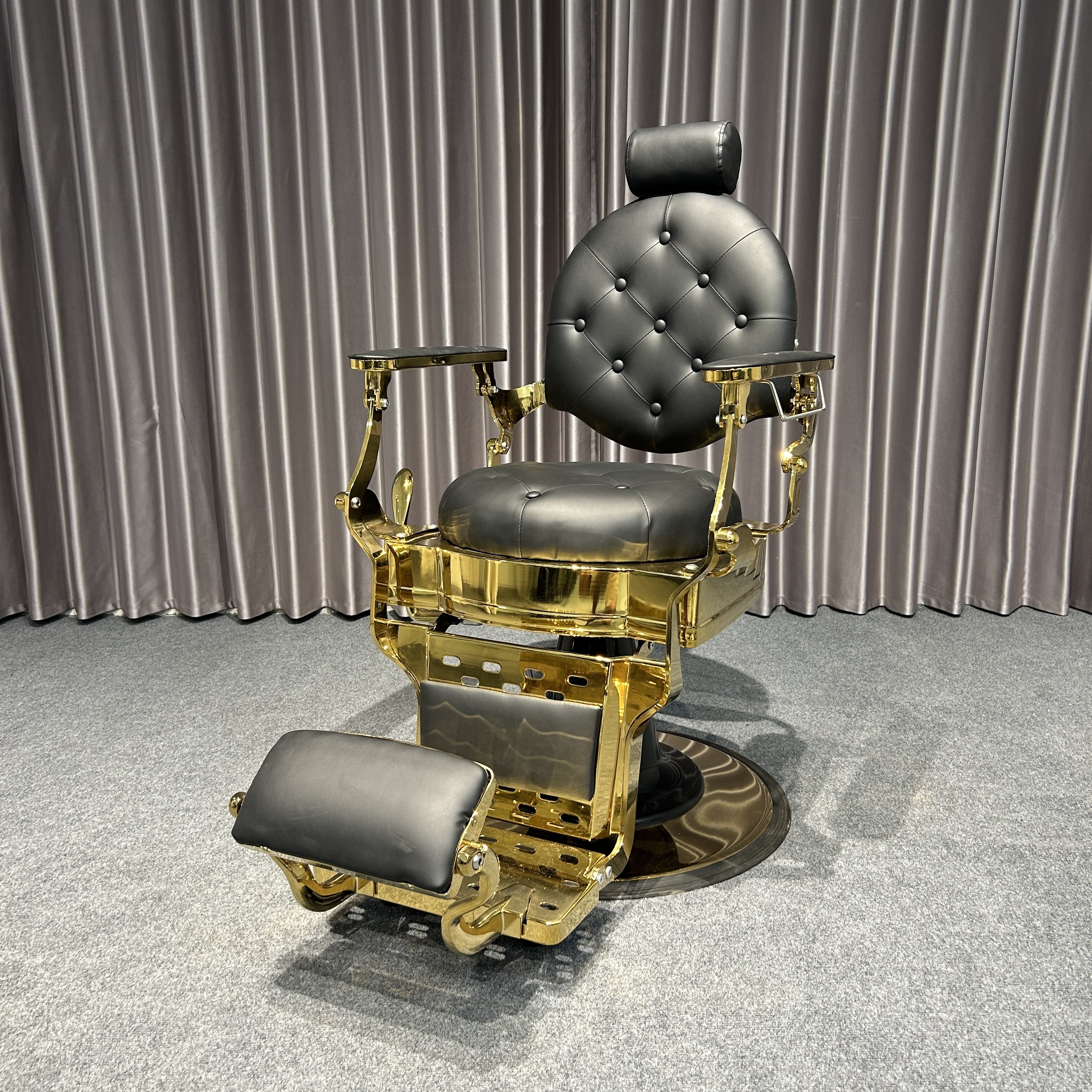 High Quality heavy duty hair salon chair barber vintage barberchairs gold