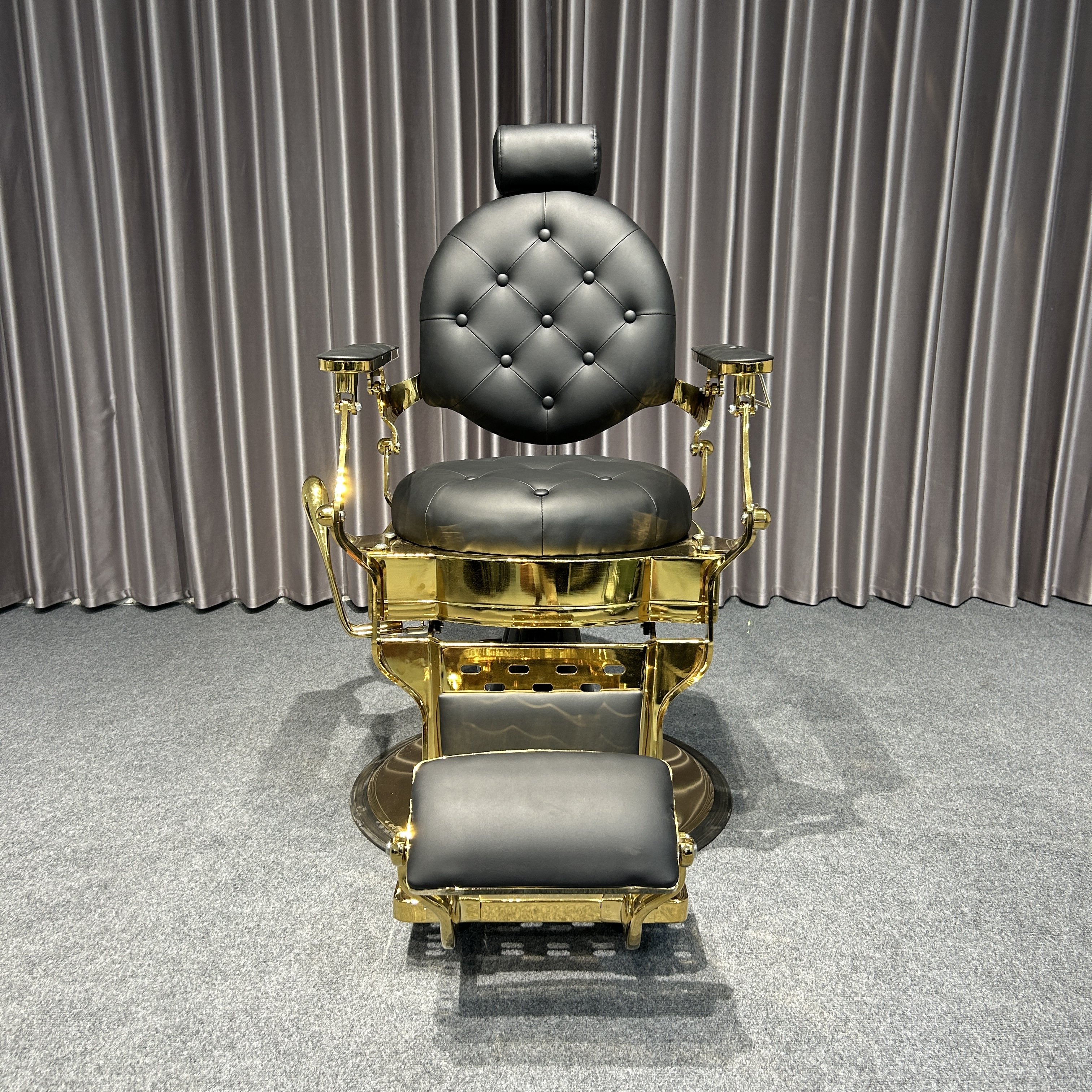 High Quality heavy duty hair salon chair barber vintage barberchairs gold