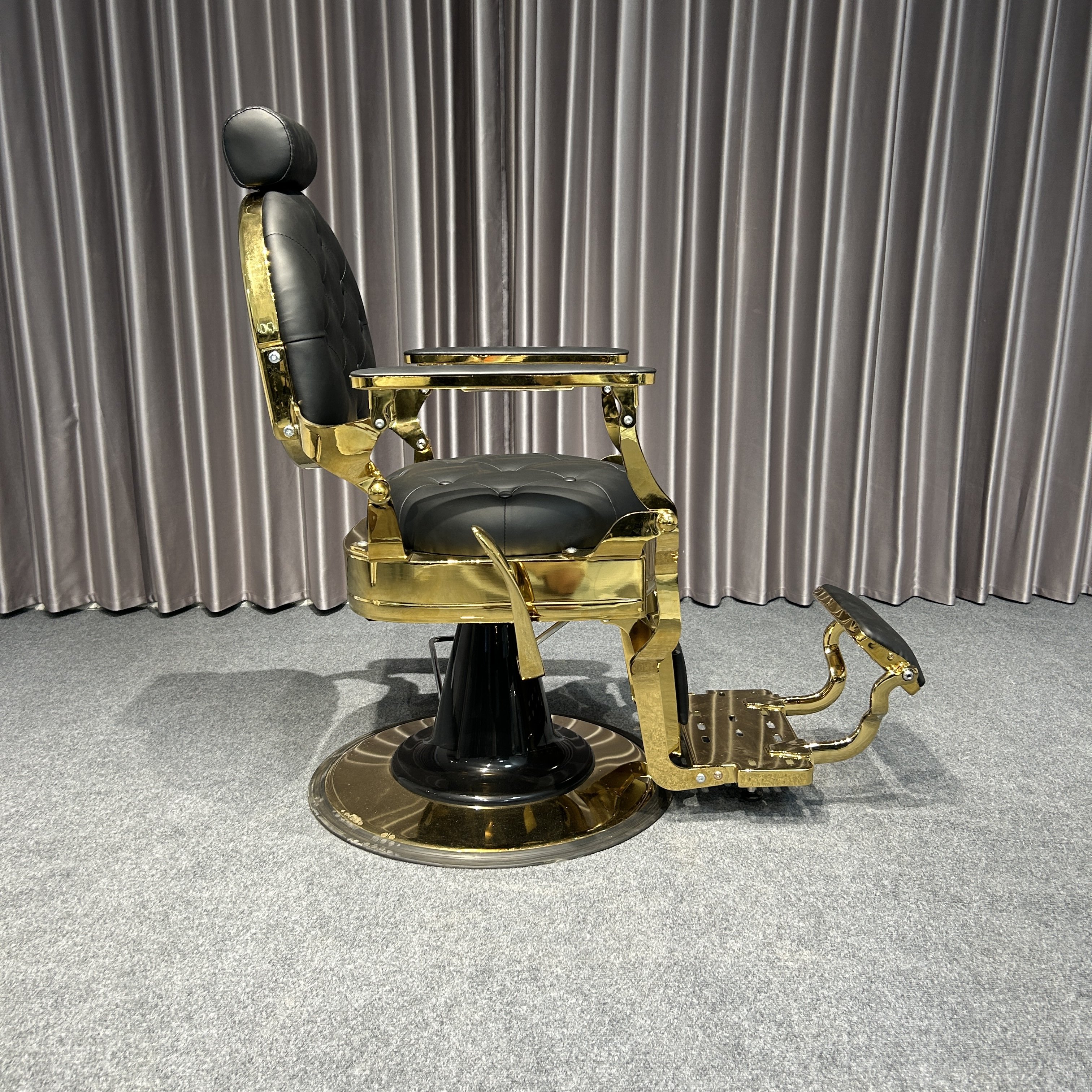 High Quality heavy duty hair salon chair barber vintage barberchairs gold