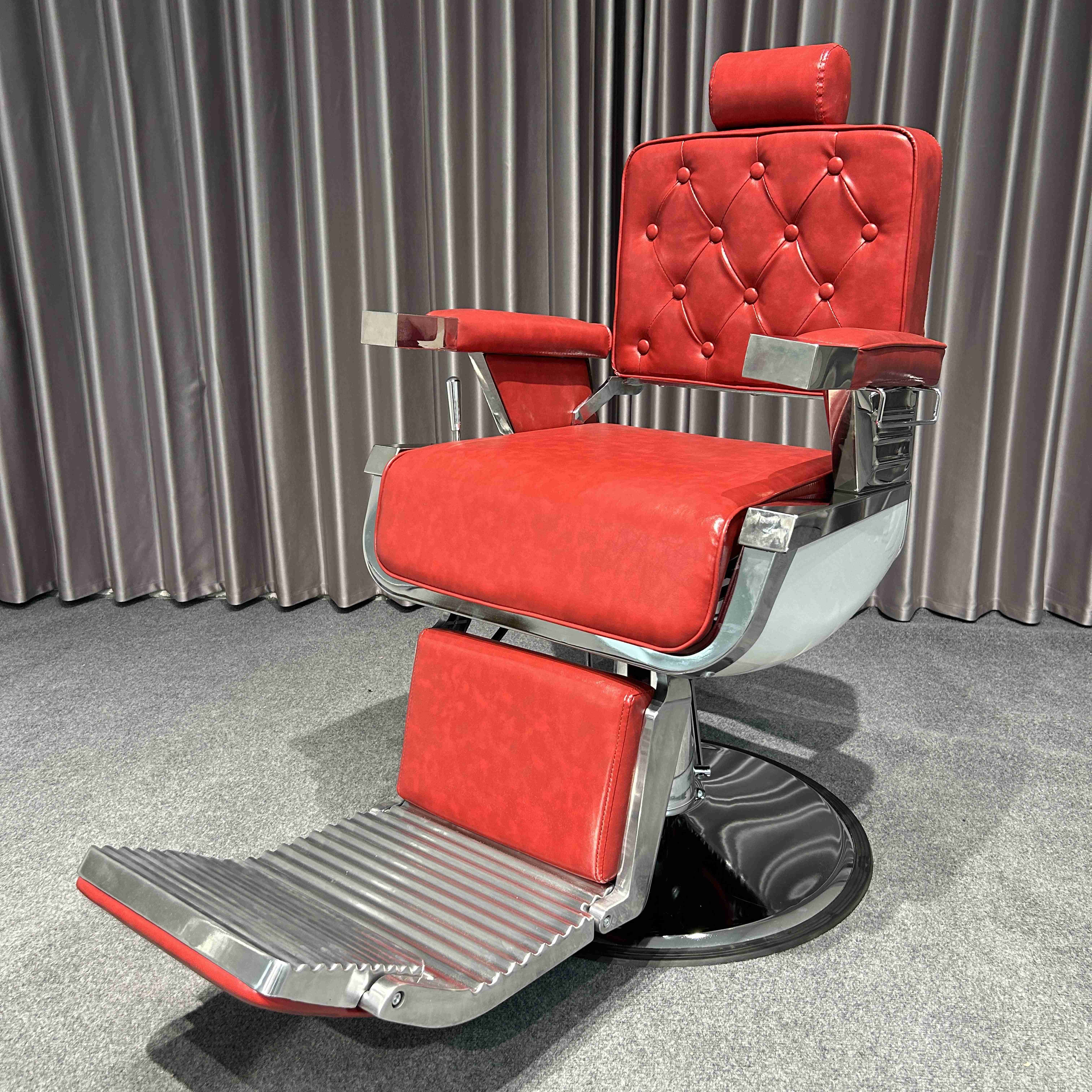 Modern Style Barber Chair for Salon and Living Room High Quality Leather Metal Furniture Factory Wholesale for Barbershop Use