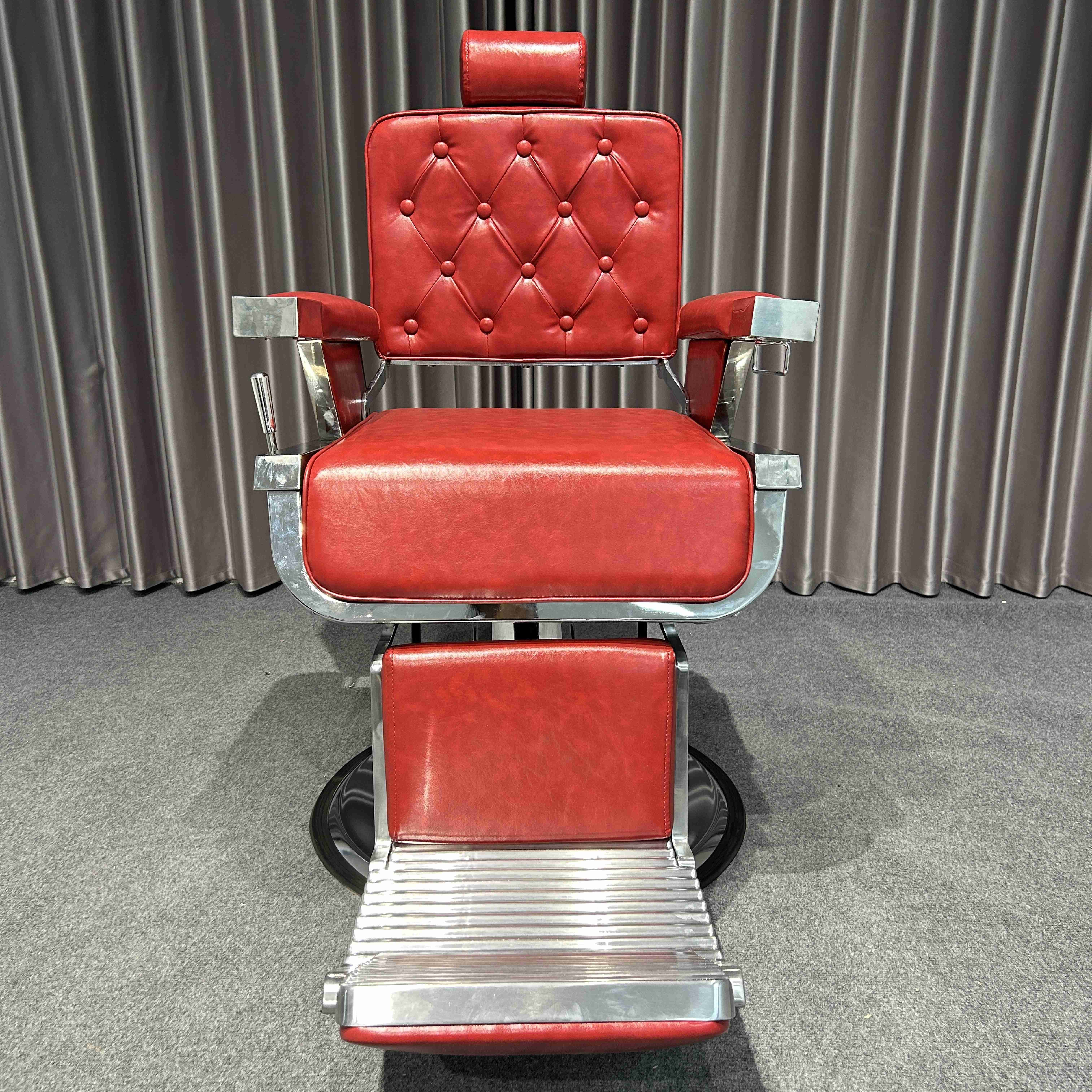 Modern Style Barber Chair for Salon and Living Room High Quality Leather Metal Furniture Factory Wholesale for Barbershop Use