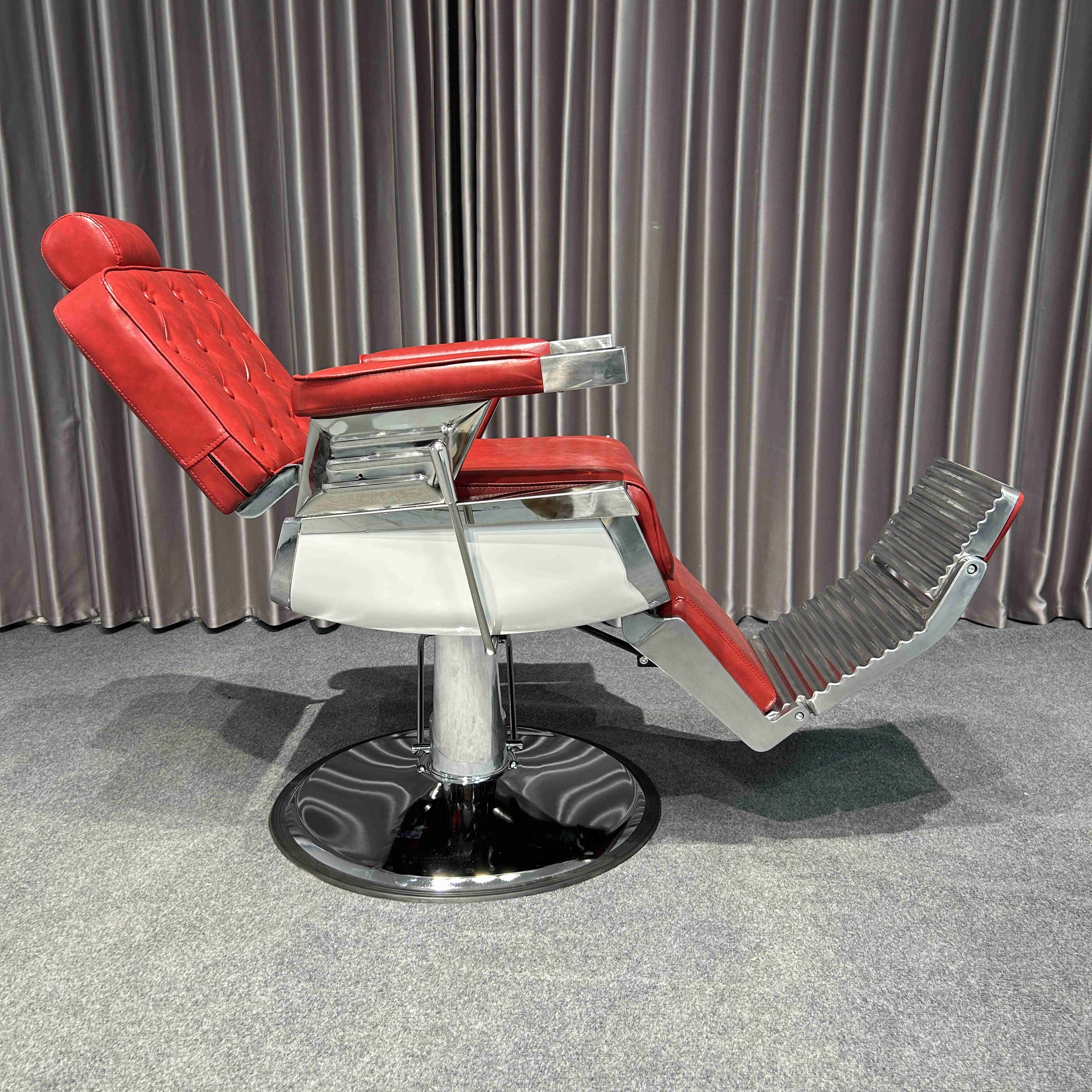 Modern Style Barber Chair for Salon and Living Room High Quality Leather Metal Furniture Factory Wholesale for Barbershop Use