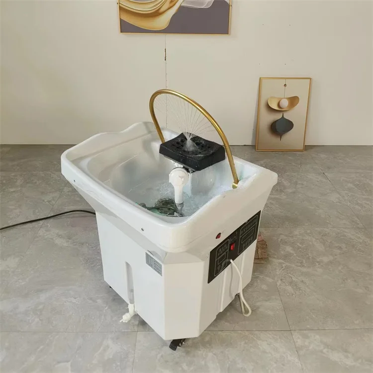 Salon Furniture Hair Washing Portable Shampoo Bowl Sink With SPA Head Water Therapy For Thai Massage Table Beauty Bed