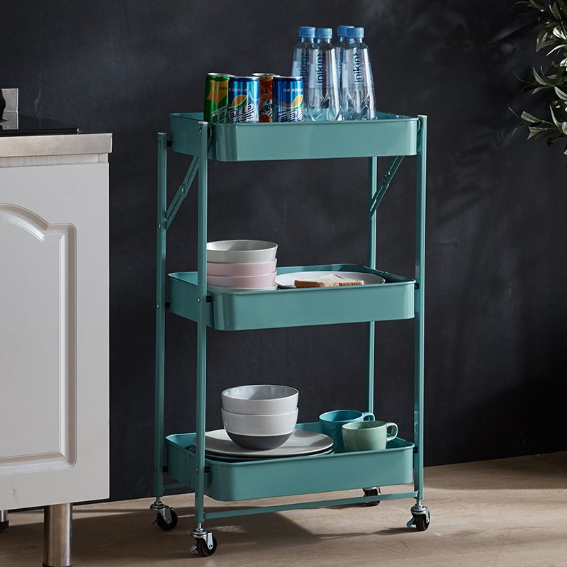 Newest Three-story Large Space Bar Hairdressing Salon Foldable Cart Trolley