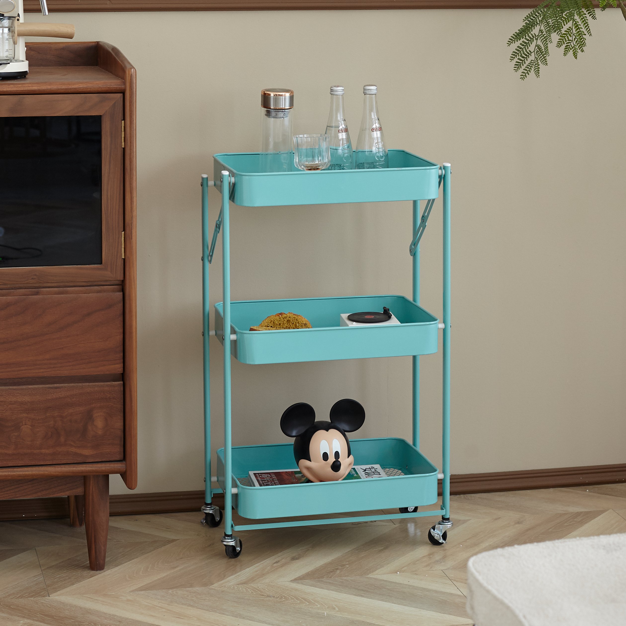 Newest Three-story Large Space Bar Hairdressing Salon Foldable Cart Trolley