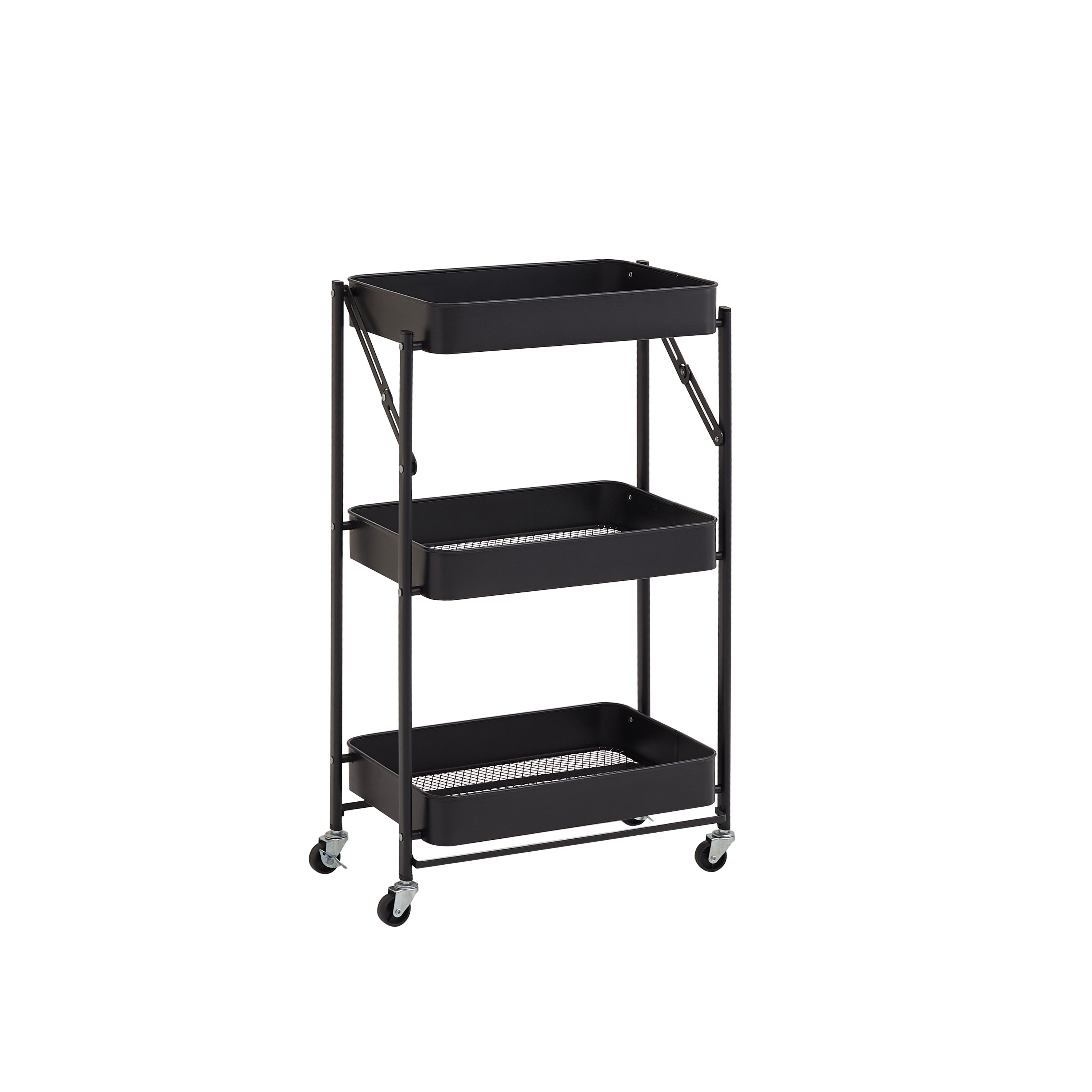 Newest Three-story Large Space Bar Hairdressing Salon Foldable Cart Trolley
