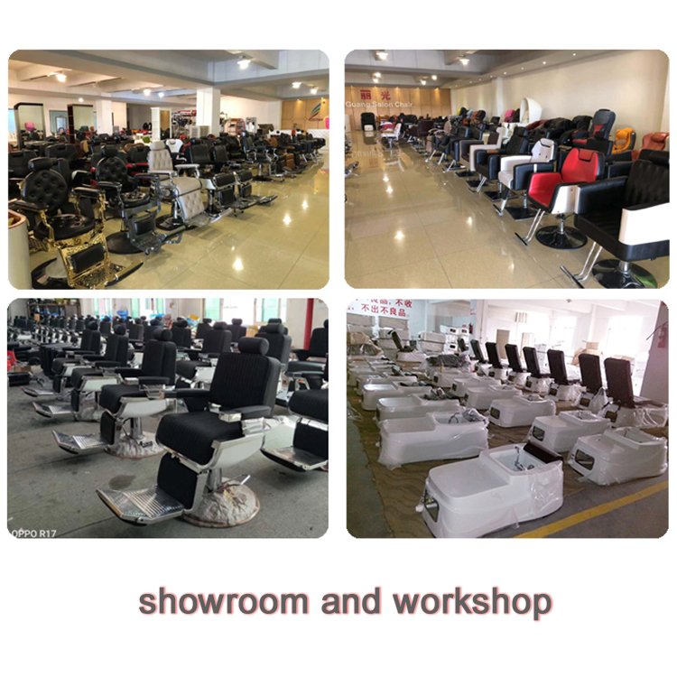 Hot Sale Barbershop Furniture Pink Woman Haircut Barber Chair Salon Furniture Modern PU Leather Salon Furniture Set Packages