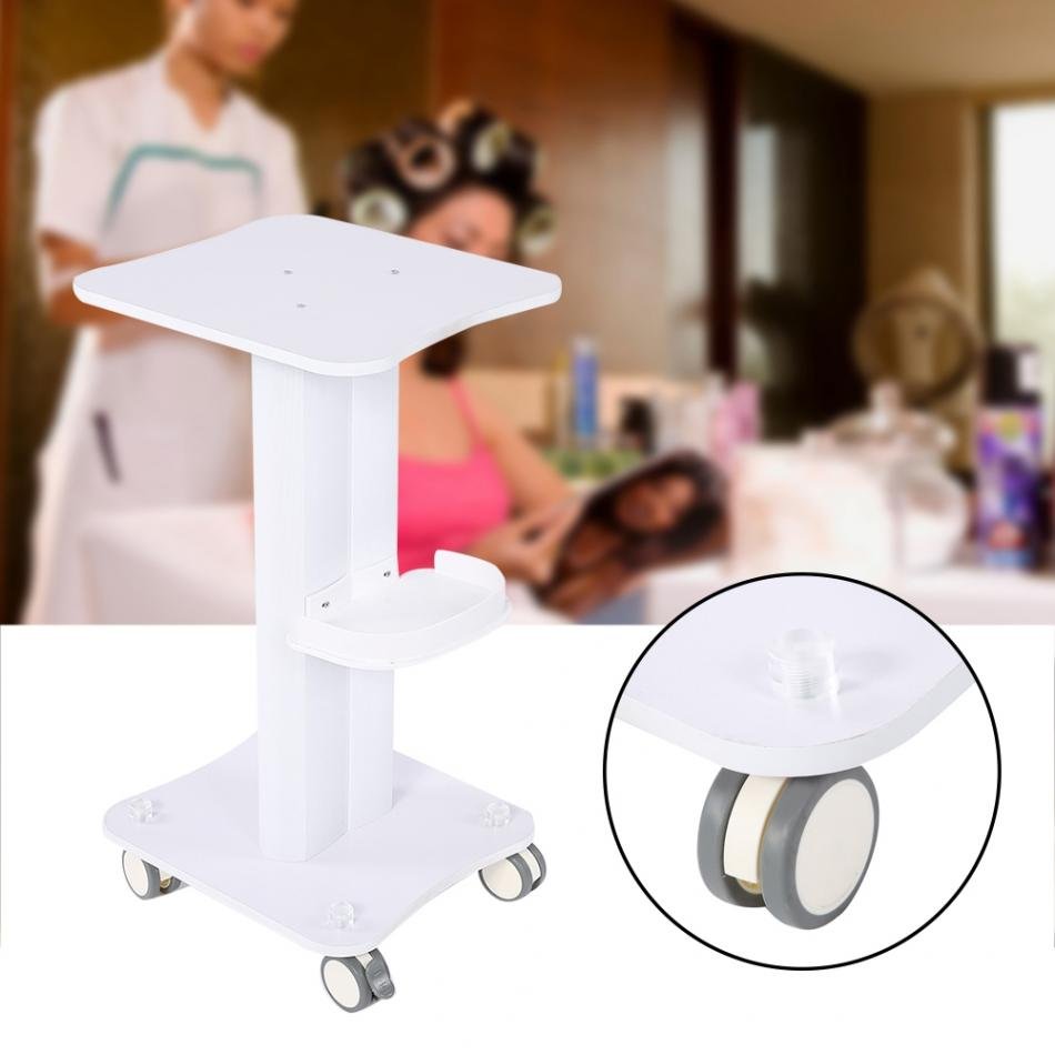 Multi-function Three-layer Desktop Beauty Salon Wooden Rolling Trolley Small bubble Bracket Use For Family Beauty Parlor Salon
