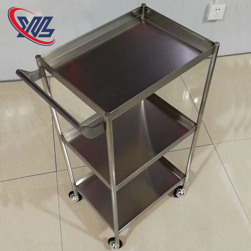 Barber Shop Tool Cabinet Hot Dyeing Trolley Golden Stainless Steel Material Strong
