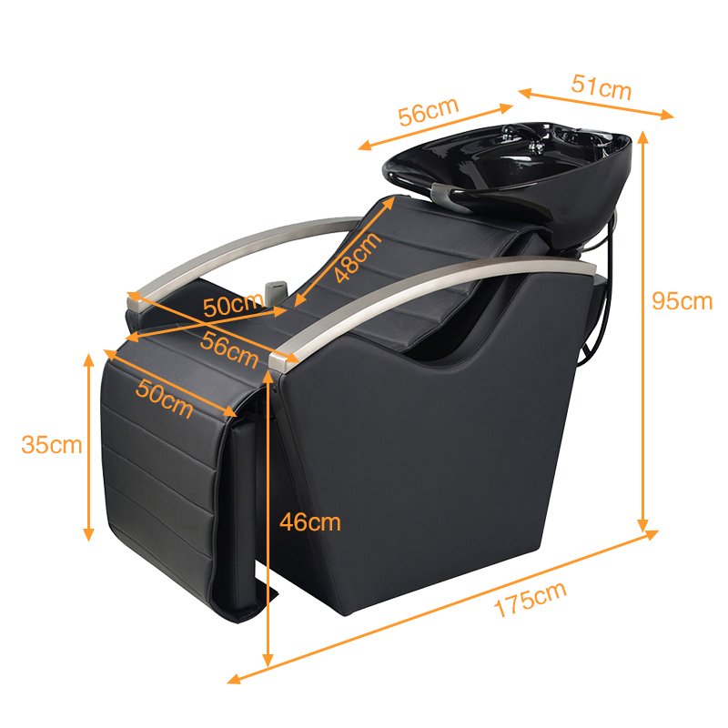 Professional Hair Salon Furniture Black Adjustable Electric Massage Shampoo Chairs For Washing Hair
