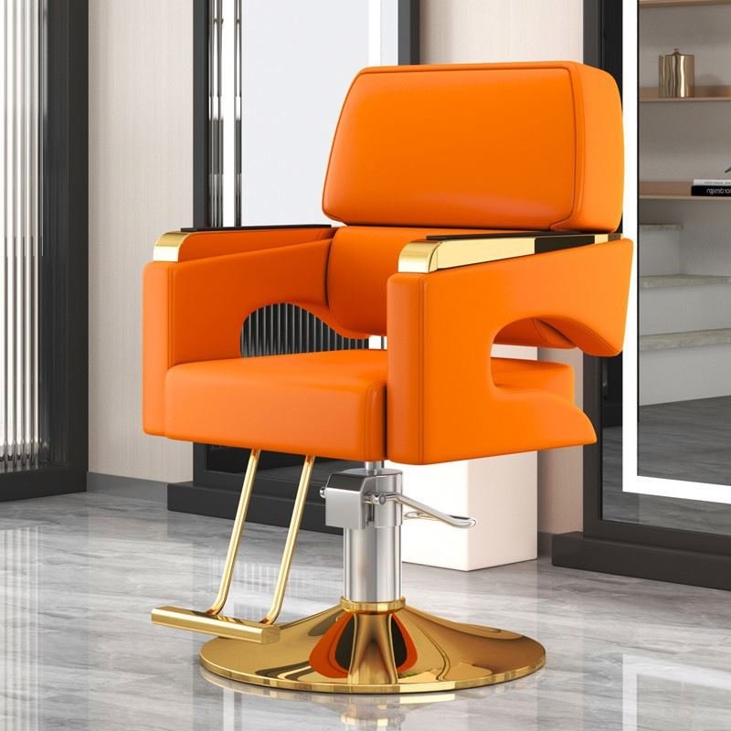Heavy Duty Beauty Salon Stainless Steel Armchair, Hair Salon Dedicated Simple Hair Salon Barber Chairs