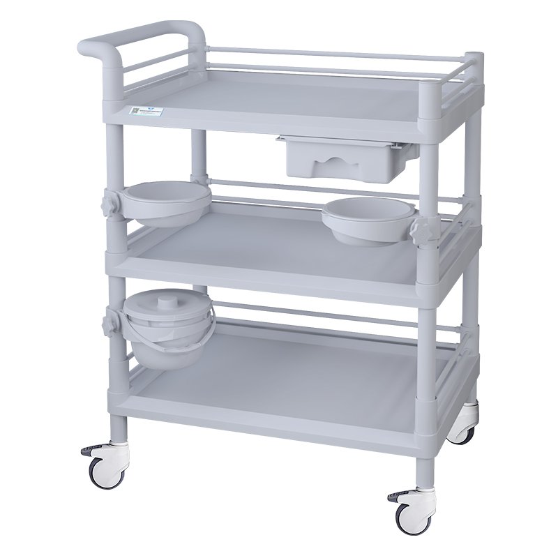 Wholesale high quality multi-functional beauty salon spa trolley cart with bowl dirt bucket drawer