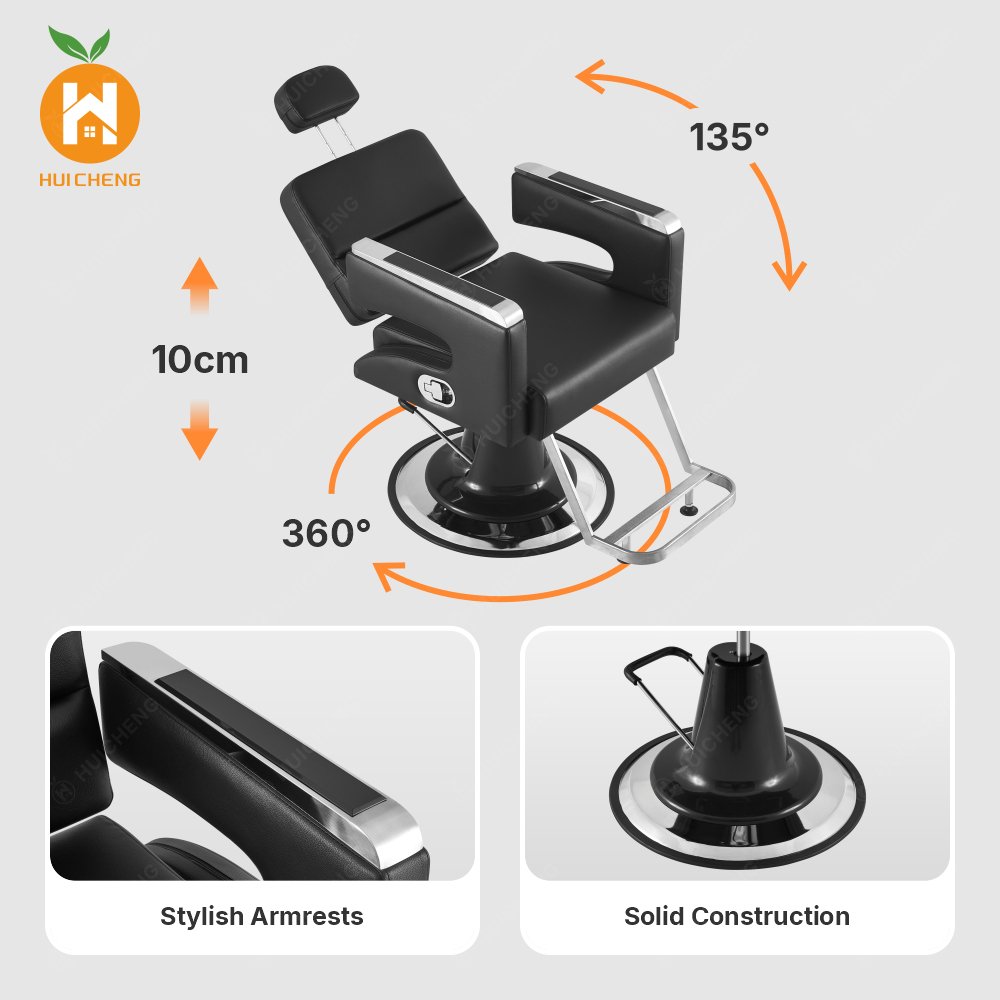 Hot Sale Factory Wholesale Beauty Salon Furniture Metal Pedal Hairdressing Barber Styling Salon Chair LC306A