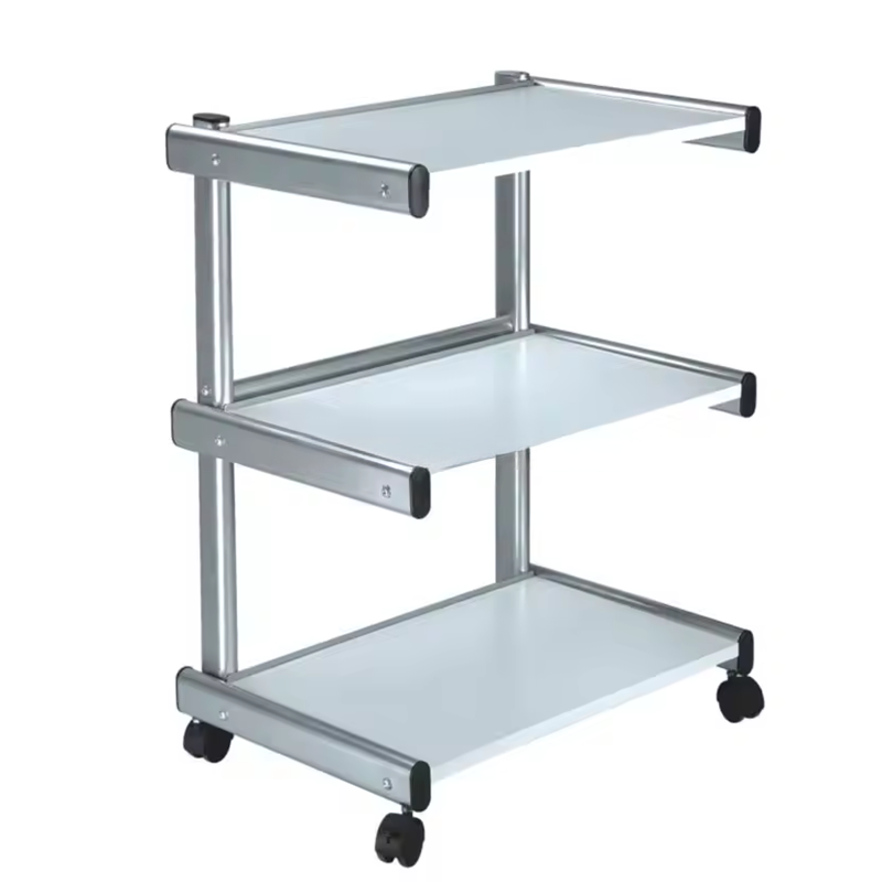 Supplier Factory Price HZ-952 Beauty Salon Trolley China Iron Salon Furniture Hair Stylist White Nails Salon Furniture 30kg