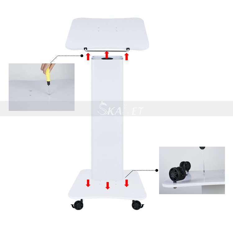 Professional facial trolley with mag lamp esthetician trolley cart