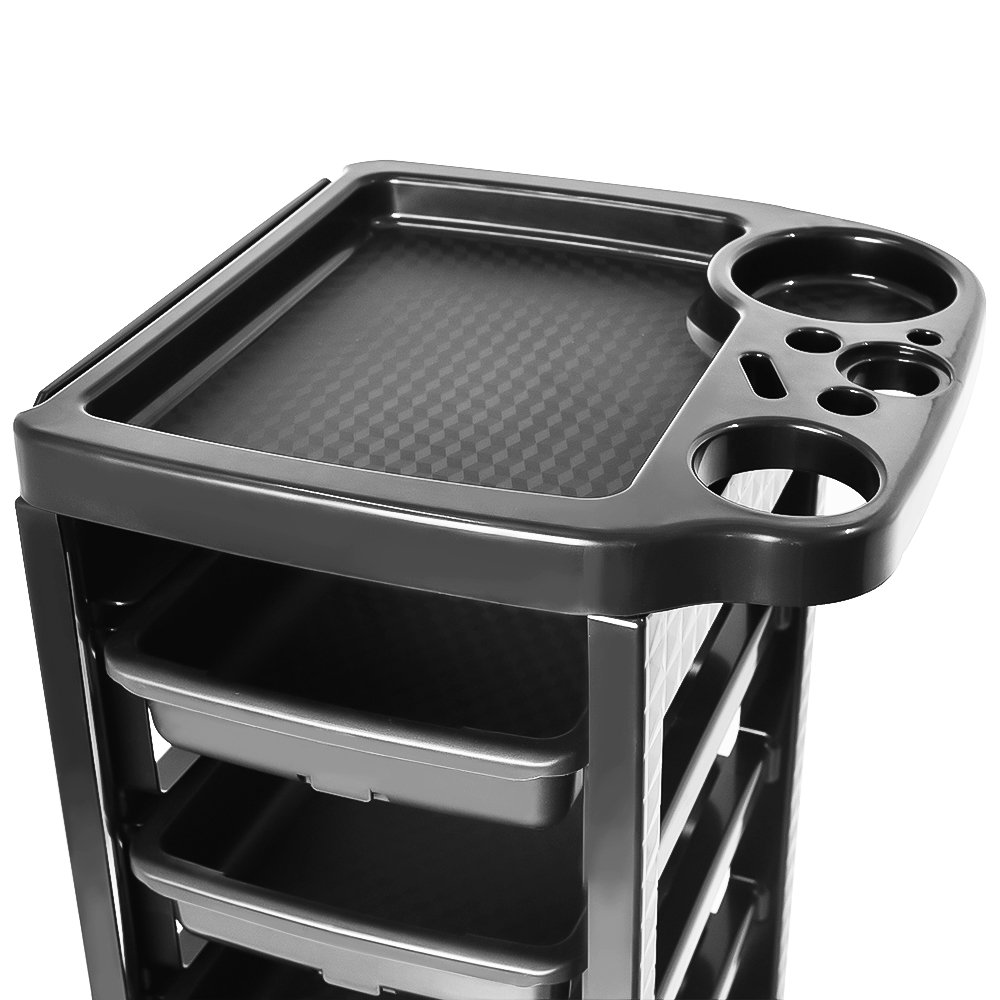 Best Sales New PP Plastic Material Beauty Trolley Hair Salon Tool Cart with Stainless Steel Tube for Hairdresser Storage