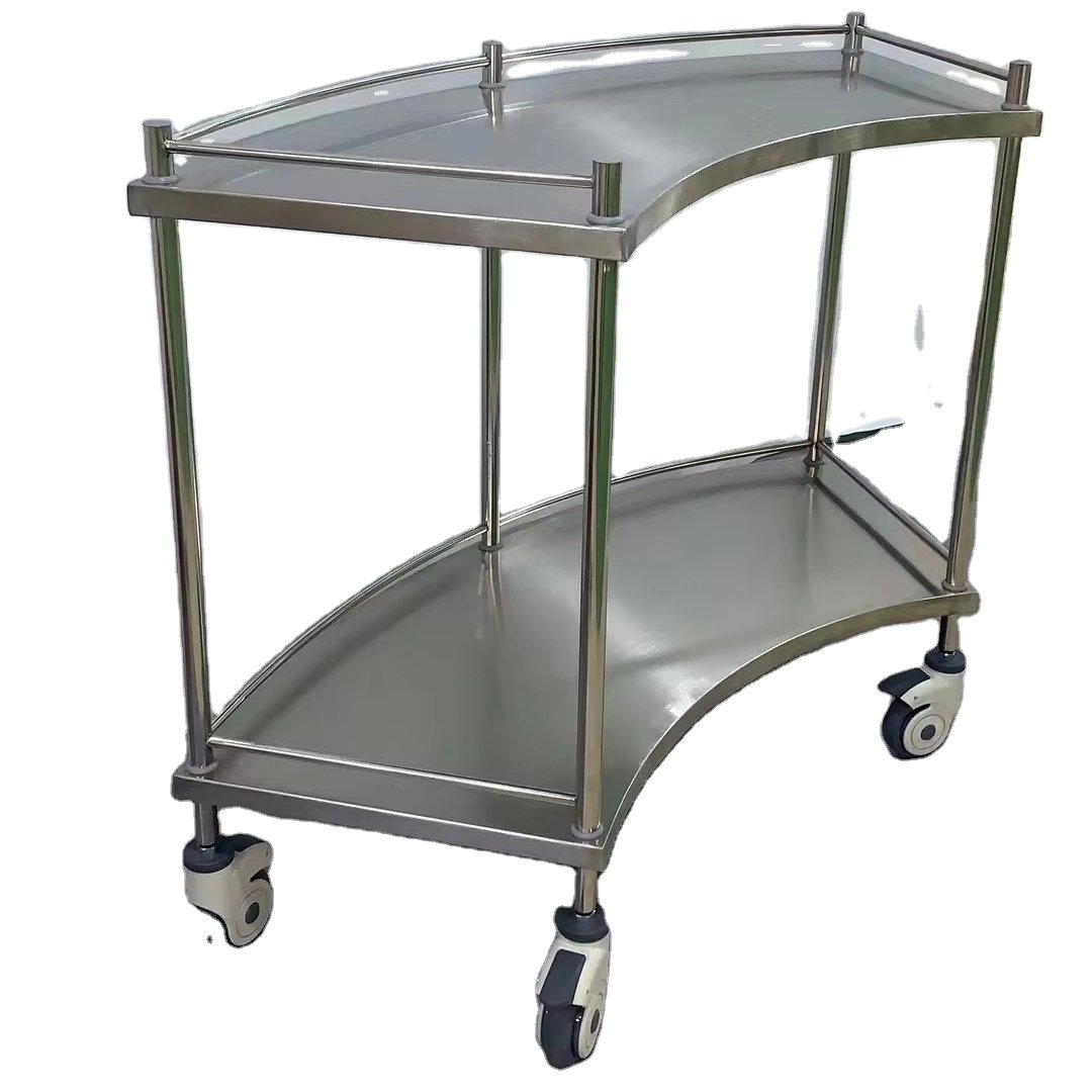 Fan-shaped Trolley For Hospital And Clinic Medical Carts With Drawers And Trash Can Medication Crash Cart Medicine Trolley