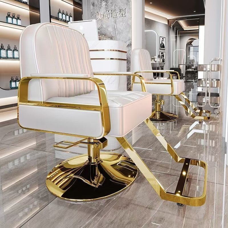 High Quality Multifunctional Modern Leather Barber Chair with Massage Feature Hot Selling Beauty Salons Steel Hairdressing Chair