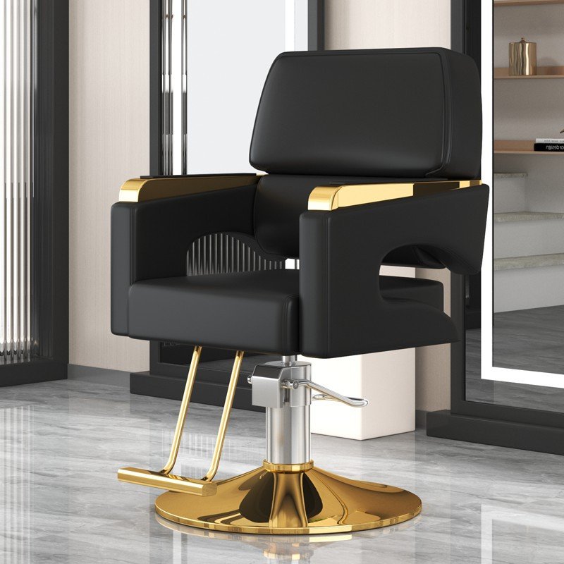 Salon Barbershop Barber Chair with Footrest Height Adjustable Hydraulic Pump Hairdressing Chair