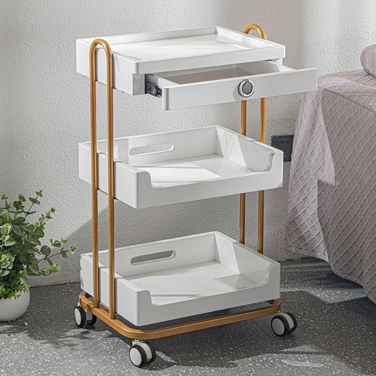New Design Beauty salon hairdressing cart SPA Storage mobile Trolley cart eco friendly Drawer trolley